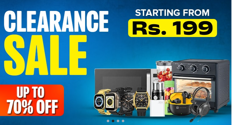 Clearance sale.